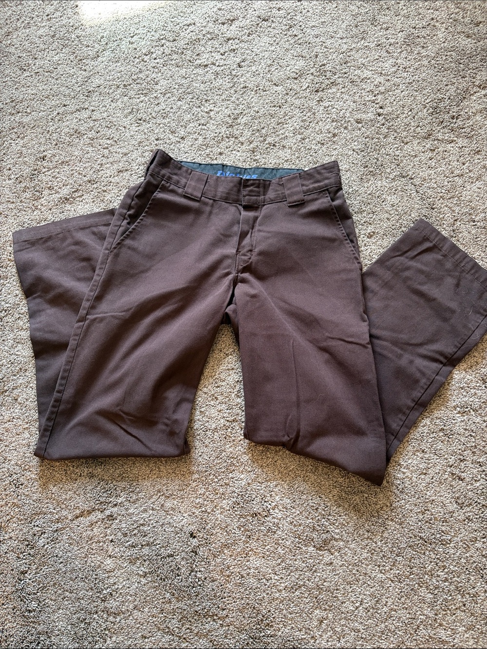 Men's Brown Straight-Leg Casual Pants